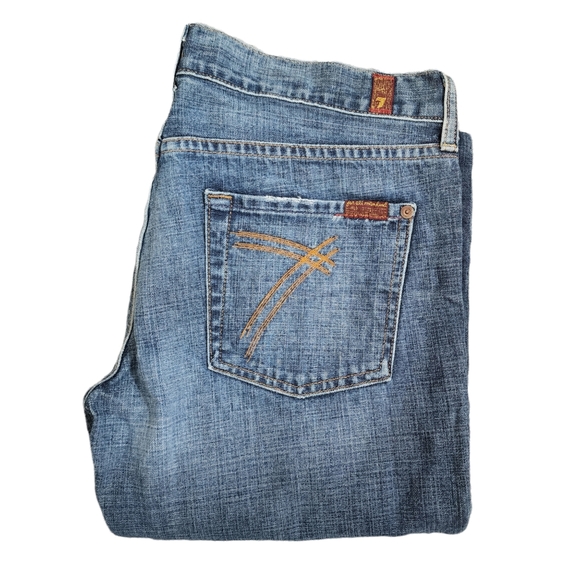 7 For All Mankind Denim - 7 FOR ALL MANKIND 7FAMK Dojo Flare Jeans in vintage fade size 30
